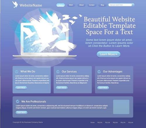 網(wǎng)站設計矢量模板圖片