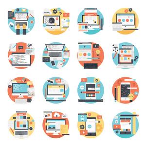 網(wǎng)頁設計與開發(fā)插圖集照片