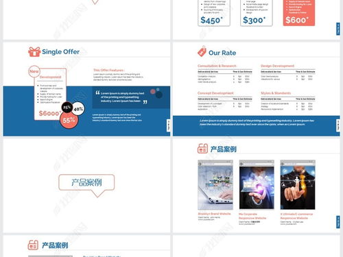 網絡代理網頁設計開發建議書動態ppt模版ppt模板下載