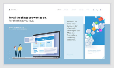 創意網站模板設計。網站和移動網站開發網頁設計的矢量插圖概念。易于編輯和自定義